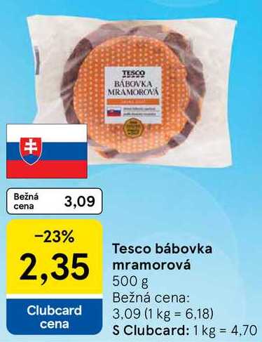Tesco bábovka mramorová, 500 g 
