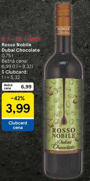 Rosso Nobile Dubai Chocolate, 0,75 l