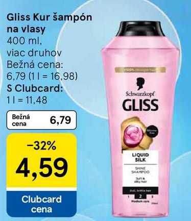 Gliss Kur šampón na vlasy, 400 ml