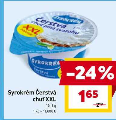 Syrokrém Čerstvá chuť XXL 150 g 