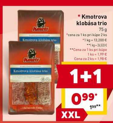 Kmotrova klobása trio 75 g 