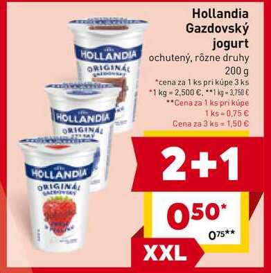 Hollandia Gazdovský jogurt ochutený, rôzne druhy 200 g  v akcii
