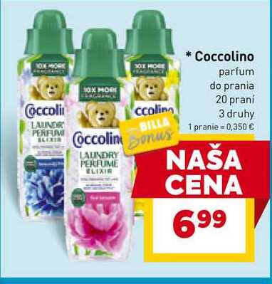 Coccolino parfum do prania 20 praní 3 druhy