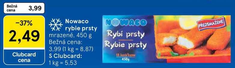 Nowaco rybie prsty, 450 g 