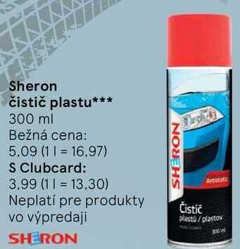 Sheron čistič plastu, 300 ml 