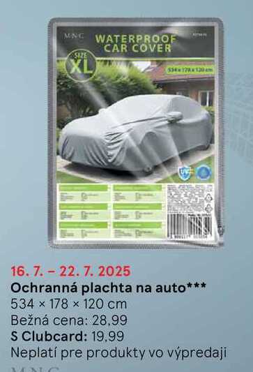 Ochranná plachta na auto