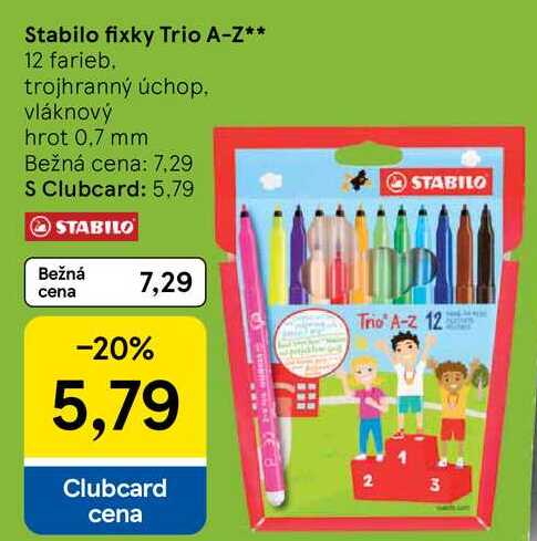 Stabilo fixky Trio A-Z