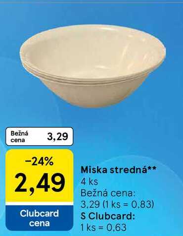 Miska stredná, 4 ks