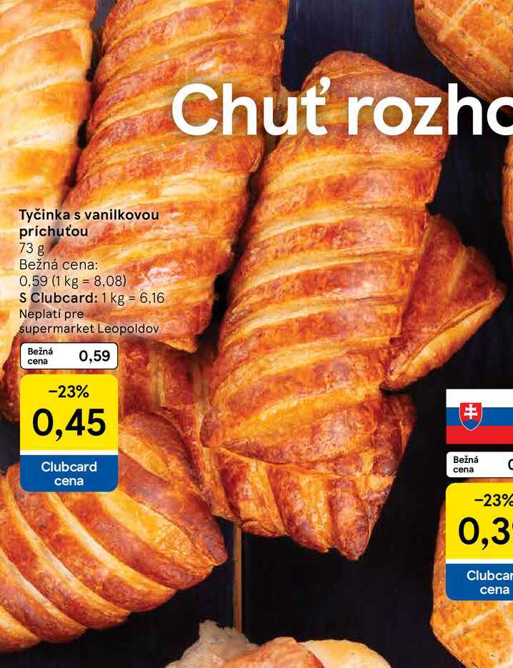 Tyčinka s vanilkovou príchuťou, 73 g 