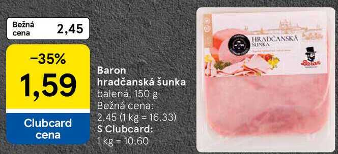 Baron hradčanská šunka, 150 g 
