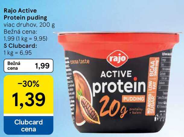 Rajo Active Protein puding, 200 g