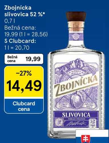 Zbojnícka slivovica 52 %, 0,7 l