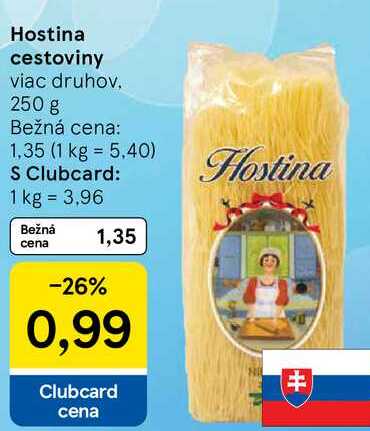 Hostina cestoviny, 250 g