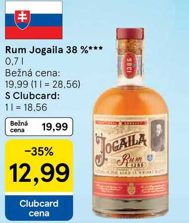 Rum Jogaila 38 %, 0,7 l