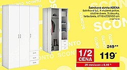 Šatníková skriňa ADENA