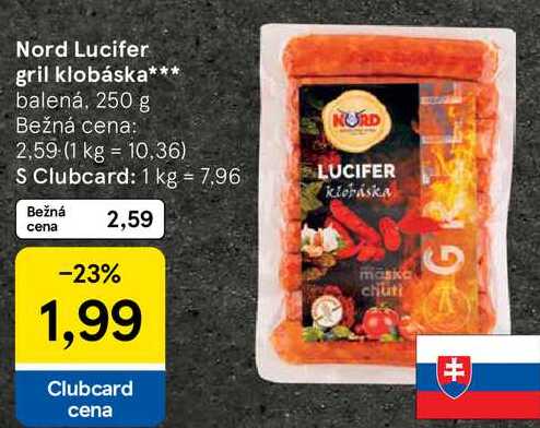 Nord Lucifer gril klobáska, 250 g 