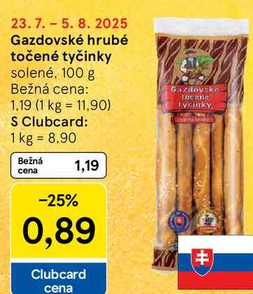 Gazdovské hrubé točené tyčinky, 100 g 