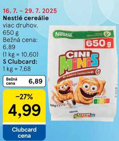 Nestlé cereálie, 650 g