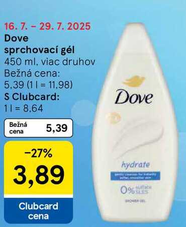 Dove sprchovací gél, 450 ml