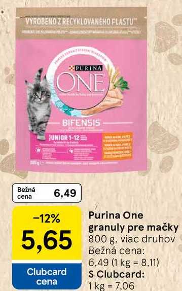 Purina One granuly pre mačky, 800 g