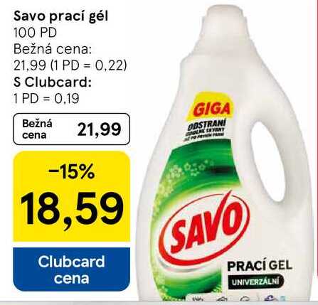 Savo prací gél, 100 PD 