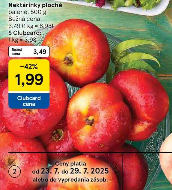 Nektárinky ploché, 500 g 