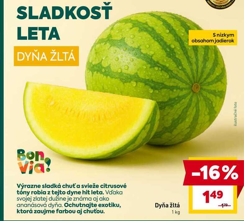 Dyňa žltá 1 kg 