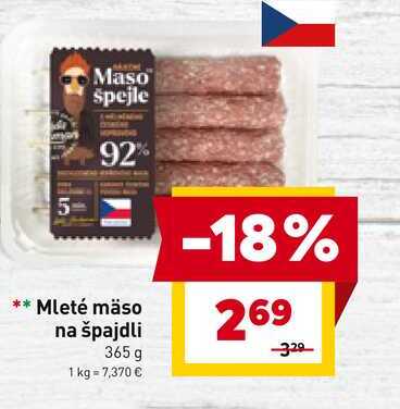 Mleté mäso na špajdli 365 g