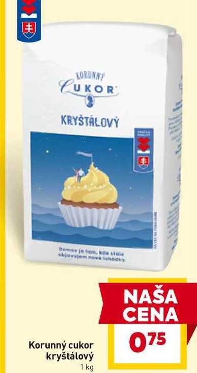 Korunný cukor kryštálový 1kg