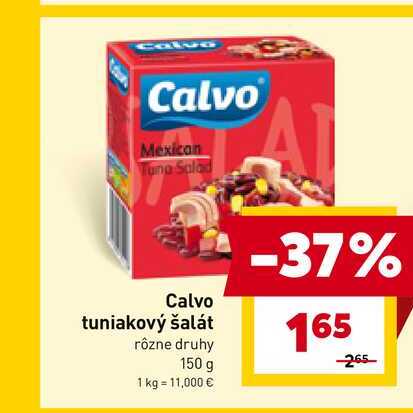 Calvo tuniakový šalát rôzne druhy 150 g 