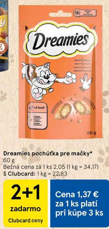 Dreamies pochúťka pre mačky, 60 g 
