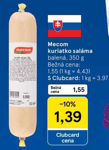 Mecom kuriatko saláma, 350 g 