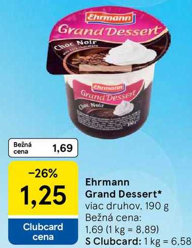 Ehrmann Grand Dessert, 190 g