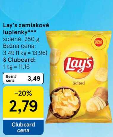Lay's zemiakové lupienky, 250 g 