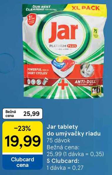 Jar tablety do umývačky riadu, 75 dávok