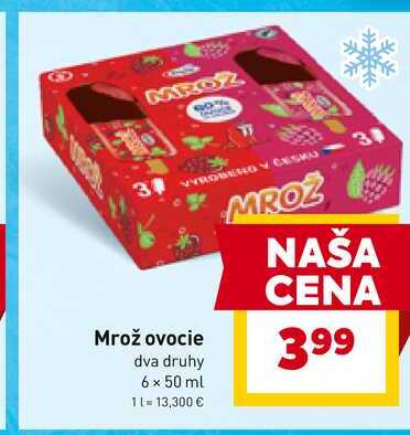 Mrož ovocie dva druhy 6 x 50 ml 