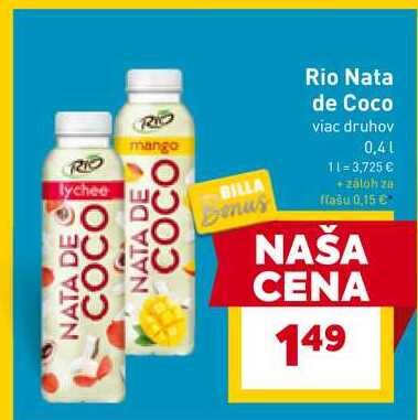 Rio Nata de Coco viac druhov 0,4l