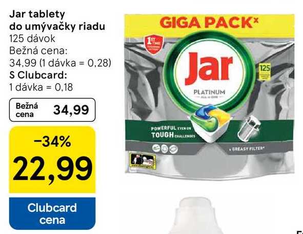 Jar tablety do umývačky riadu, 125 dávok