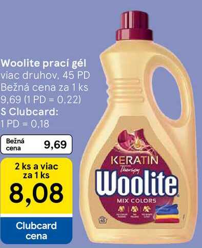 Woolite prací gél, 45 PD