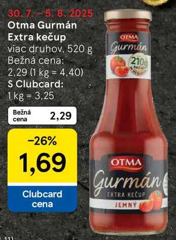 Otma Gurmán Extra kečup, 520 g