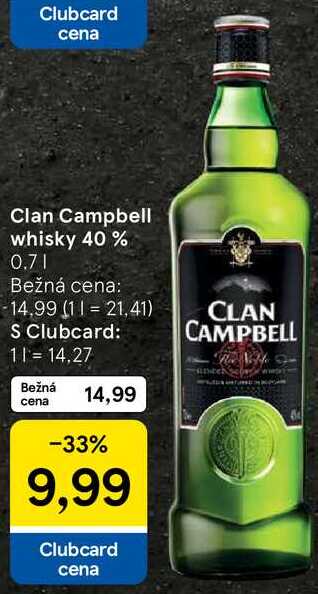 Clan Campbell whisky 40%, 0,7 l