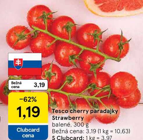 Tesco cherry paradajky Strawberry, 300 g