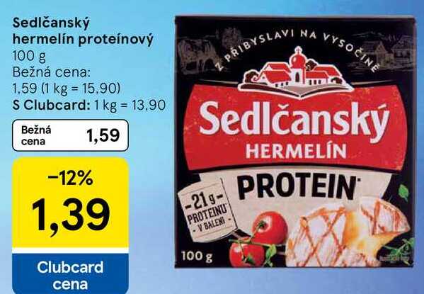 Sedlčanský hermelín proteínový, 100 g 
