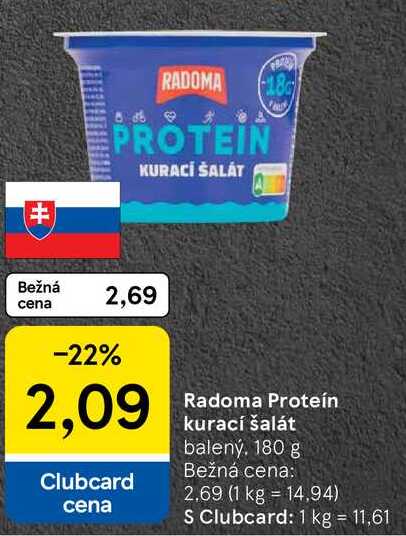 Radoma Proteín kurací šalát, 180 g