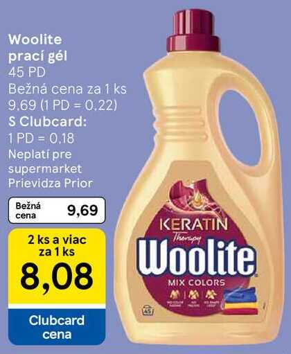 Woolite prací gél, 45 PD 
