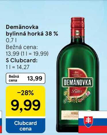 Demänovka bylinná horká 38 %, 0,7 l