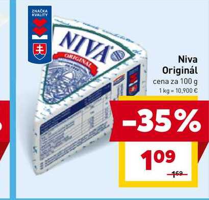 Niva Originál cena za 100 g 