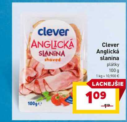 Clever Anglická slanina plátky 100 g