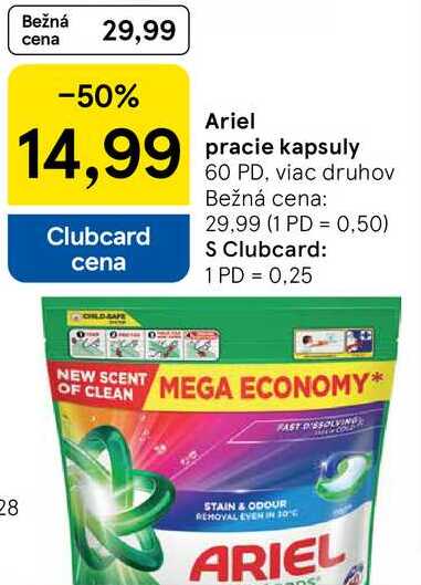 Ariel pracie kapsul, 60 PD