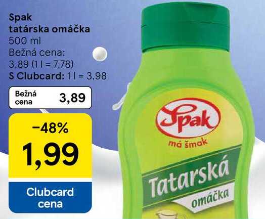 Spak tatárska omáčka, 500 ml